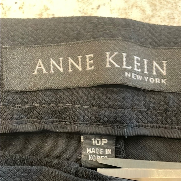 Anne Klein Crepe Trouser Pants Black 10P - Picture 4 of 6
